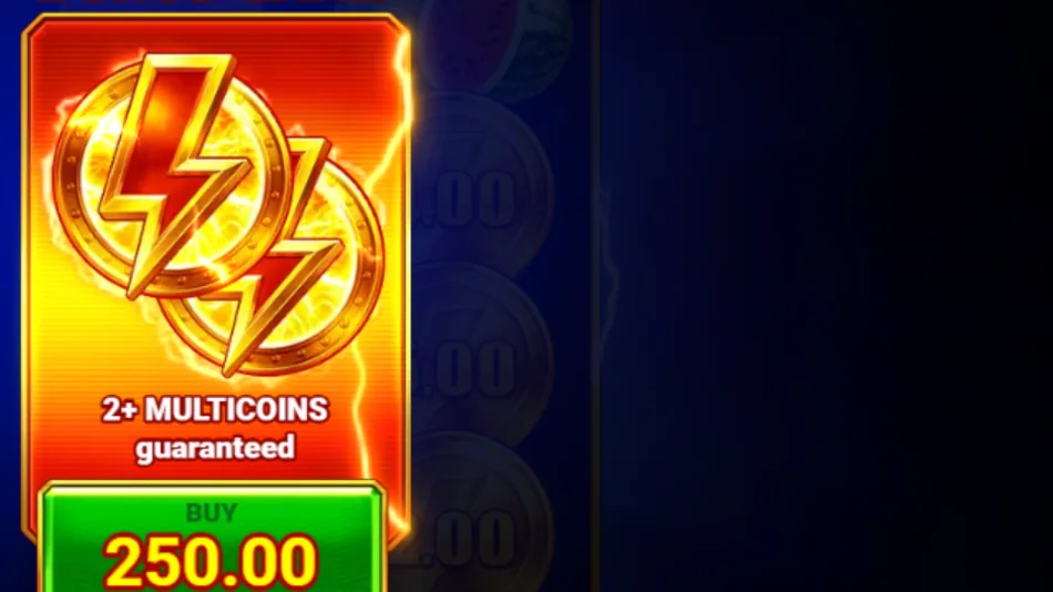 Buy MULTICOIN Bonus Game confirmation screen for 250x total bet in Coin Strike XXL: Multicoin